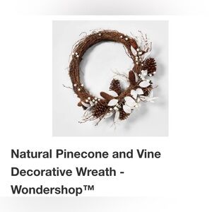 Pine cone and vine wreath